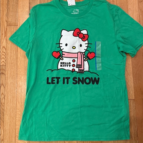 Brand New Hello Kitty Let It Snow Graphic T-Shirt-Size Large - Picture 1 of 3
